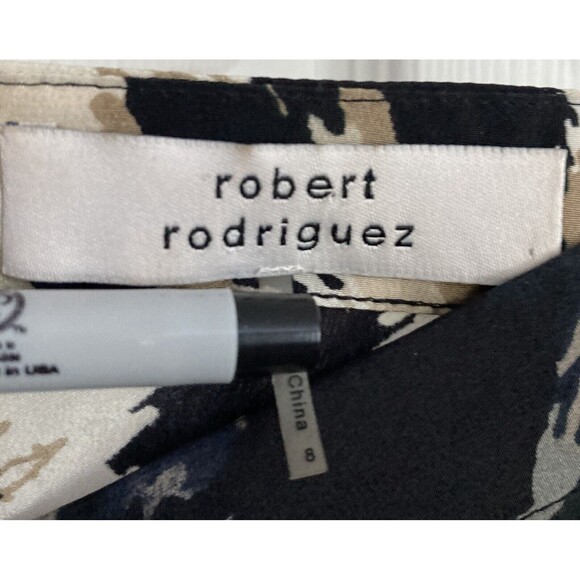 Robert Rodriquez Silk Animal Print Asymmetrical Dress 8 Women’s - Picture 6 of 14